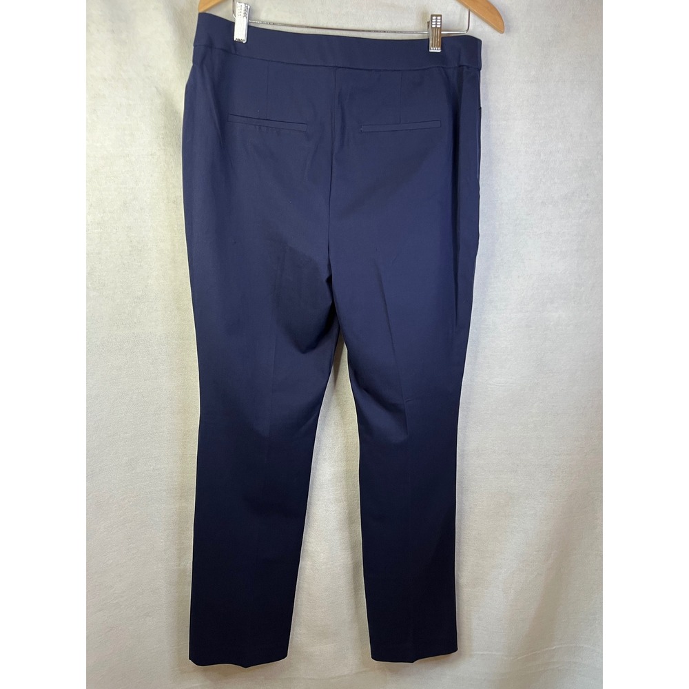 Chico's women's  navy blue straight leg trousers Sz 1.5R / 10R‎ - Picture 2 of 10